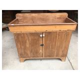 Antique Primitive Southern Yew and Pine Dry Sink