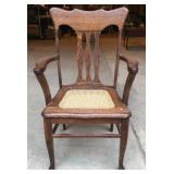 Caned Seat Armchair with Claw Feet