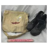 Tool Satchel & Size 7 Safety Toe Boots