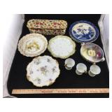 Collection of Vintage Dishes & Ladies Gloves