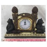 Resin Bear Mantel Clock