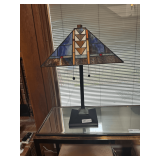Stained Glass Pyramid Tiffany Style Table Lamp