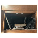 Contents of Cabinet: Bakeware & Cooling Racks