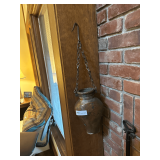 Antique Copper Hanging Vessel & Copper Pitcher