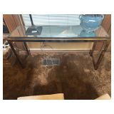Brass & Glass Console Table