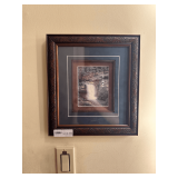 Framed & Matter Print of a Waterfall Scene
