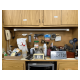 Contents on Desk & Pegboard