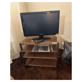 Entertainment Table & Polaroid TV