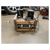 Vintage Sanyo AM/FM Cassette Radio Mounted in a Custom Wooden Enclosure