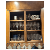 Contents of Cabinet: Wine Glasses & More