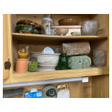 Contents of Cabinet: Planter, Jars & More