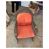 Wicker Patio Rocking Chair with Cushion