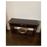 Wooden Console Table with Shelves
