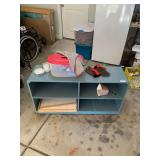 Painted Wood Cubby Shelf Unit