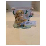 Vintage Napco Ceramic Figurine Planter depicting a Baby Davy Crockett