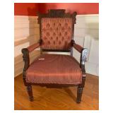 Antique Victorian Eastlake Style Parlor Armchair