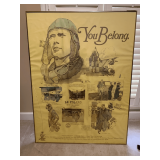 Collectible Vintage "You Belong" Poster from 1975, Sponsored by the Missouri National Guard & Designed by Artist Ken Dallison