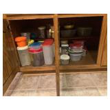 Contents of Cabinet: Storage Containers & More
