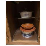 Contents of Cabinet: Corning Ware Casserole Dish with Lid & More
