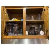 Contents of Cabinet, Featuring Glassware & More