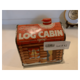Vintage 1987 Log Cabin Syrup Commemorative Tin produced to Celebrate 100th Anniversary (1887-1987)