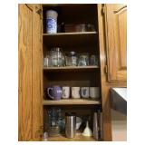 Contents of Cabinet: Glassware, Mugs & More