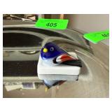 Handcrafted Glass Bird Figurine With Base