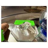 Swarovski Crystal Figurine of Bird on Octagonal