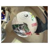 Decorative Glass Paperweight With Butterfly Motif