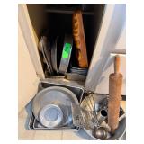 Kitchenware Including Bakeware, Rolling Pin, and G