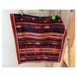 Handwoven Multicolored Textile with Geometric Desi
