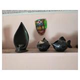 Mexican Black Clay Decorative Pieces