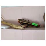 Handcrafted Paper Mache Snake and Alligator