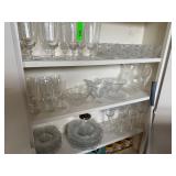 Etched Clear Glass Drinkware and Serving Pieces