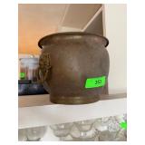 Bronze Brass-Like Cauldron with Lion Head Ring Han