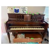 Kimball Consolette Upright Piano with Bench
