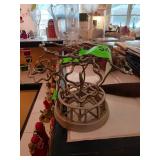 Decorative Metal Napkin or Letter Holder with Orna