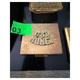 Gold-Toned Metal Coin Holder with Coin Pack Insert
