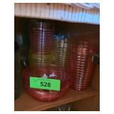 Ribbed Glassware in Assorted Colors