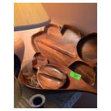 Wooden Serving Trays Shaped as Leaves