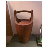 Mid-Century Modern Teak Ice Bucket with Lid
