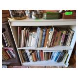 Wooden Bookcase with Miscellaneous Books and Other