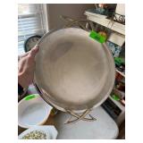 Kromex Stainless Steel Serving Tray with Cut-Out H