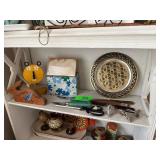 Decorative Metal Plate with Assorted Household Ite