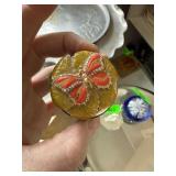 Decorative Butterfly-Themed Wine Bottle Stopper wi