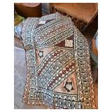 Traditional Fijian Tapa Cloth with Geometric and F