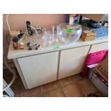 Cabinet Unit With Assorted Contents Including Deco