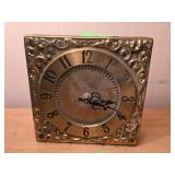 Model No. PF Square Wood and Metal Clock with Orna