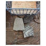 Geological Specimens With Notation Cards