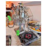 Decorative Items Including Metal Candelabra, Ceram